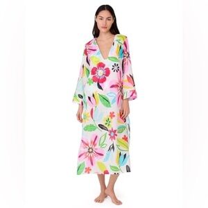 Kate Spade V-Neck Maxi Cover Up - Safari Floral